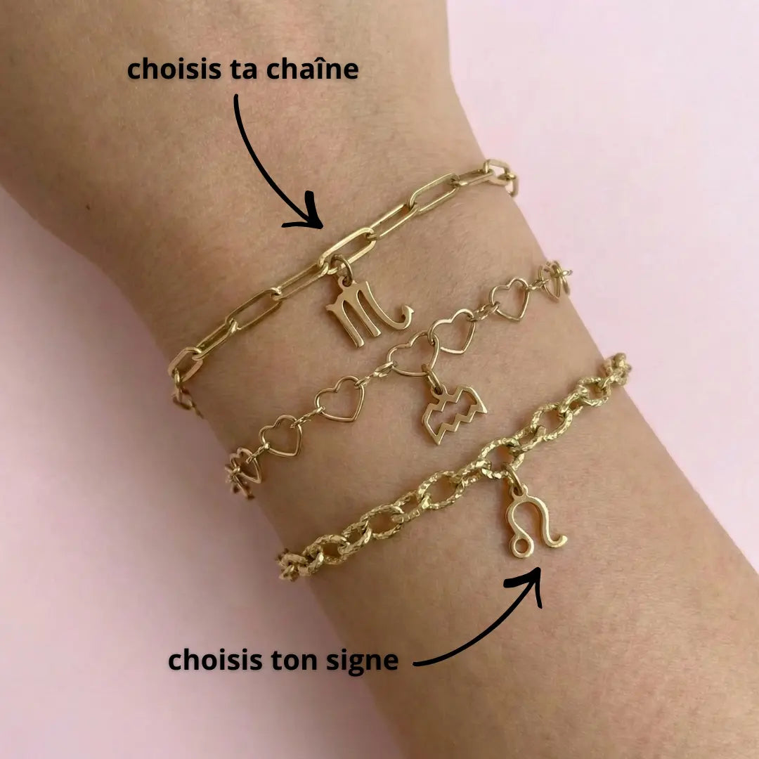 BRACELET PERSONNALISABLE SIGNE ASTROLOGIQUE